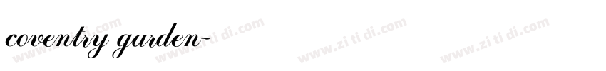 coventry garden字体转换